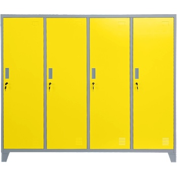 Carmen Метален шкаф Carmen CR-1604-4 JZ - сив / жълт (3580176_4)