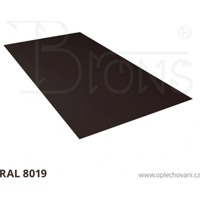 Brons Rovinný plech 1000 x 2000 mm tmavě hnědá