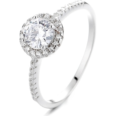 DELIS Пръстен от сребро 925, jw1312, елегантен дизайн с камък, с родиево покритие (jw1312)