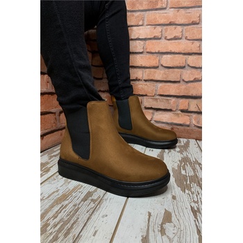 Riccon Мъжки боти от велур 0012m04 - Таба #325004 (325004_Кафяво)