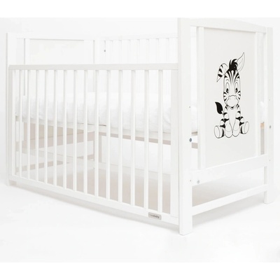 New Baby postýlka se stahovací bočnicí BEA Bílá,Černá