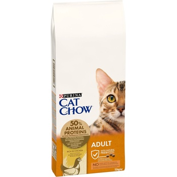 Purina Cat chow adult- Суха храна за котки в зряла възраст с Пиле и Пуйка - 15кг
