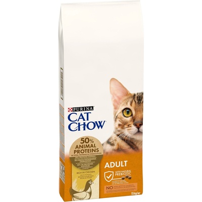 Purina Cat chow adult- Суха храна за котки в зряла възраст с Пиле и Пуйка - 15кг
