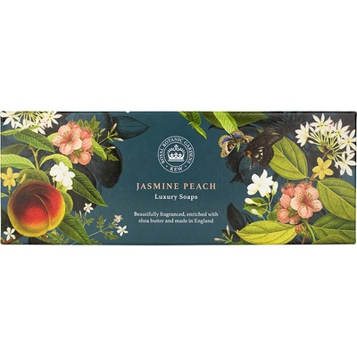 English Soap Company Jasmín & Broskev Sada tuhých mýdel 3 × 100 g