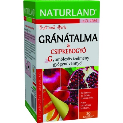 Naturland Porcovaný čaj šipka a granátové jablko 20 ks