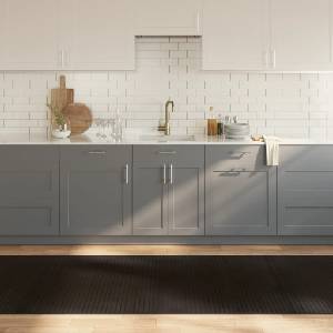 vidaXL Килим, правоъгълен, тъмнокафяв, 100x1000 см, бамбук (376971)