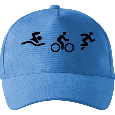 Triathlon postavy so zahnutým šiltom a látkovou sponou Svetlomodrá