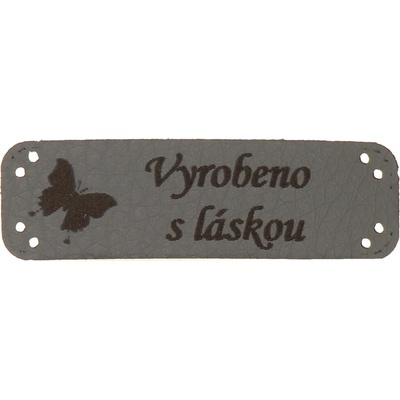 Naše galanterie Obdélník tmavě šedá koženka motýl – Zboží Dáma