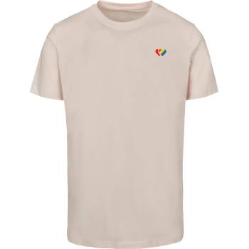Mister Tee Тениска Double Hearts Pride Tee pink marshmallow XXLUB-MT3362-02042 - Черен, размер 3XL