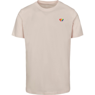 Mister Tee Тениска Double Hearts Pride Tee pink marshmallow XXLUB-MT3362-02042 - Черен, размер 3XL