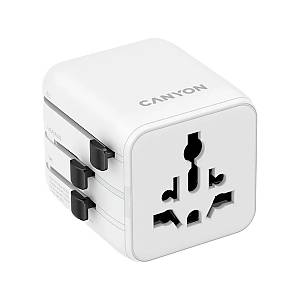 CANYON Travel Adapter OnTour One EU/UK/US/AUS White (CNS-TA1005W) - dig