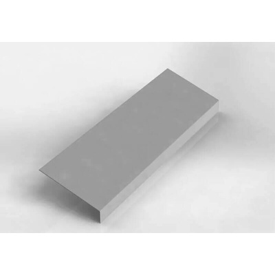 Podkladní okapnice r.š.200mm pozink lakovaný RAL 9006 stříbrná s folií dl.2m