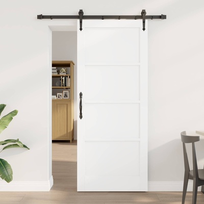 vidaXL Преплъзваща се врата ORKDAL 83 x 202 см Бяло (3445596)
