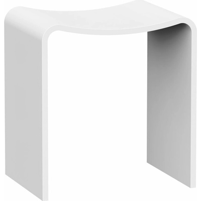 SAPHO KORAL koupelnová stolička 40x43x30cm, solid surface, bílá mat WF462