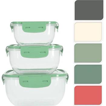 Image 1 of КУТИИ НА ХРАНА 024001550 ПВЦ ЧЕТИРИСТРАННО ЗАТВАРЯНЕ МИКС ЦВЕТОВЕ К-КТ 3бр (024001550)