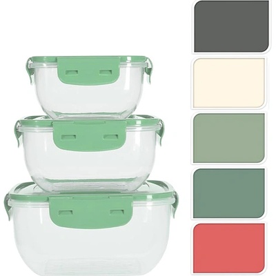 КУТИИ НА ХРАНА 024001550 ПВЦ ЧЕТИРИСТРАННО ЗАТВАРЯНЕ МИКС ЦВЕТОВЕ К-КТ 3бр (024001550)