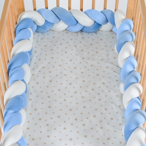 Cangaroo Луксозен плетен обиколник Cangaroo - Braidy, 220 х 13 cm, светлосин (111263) - baby