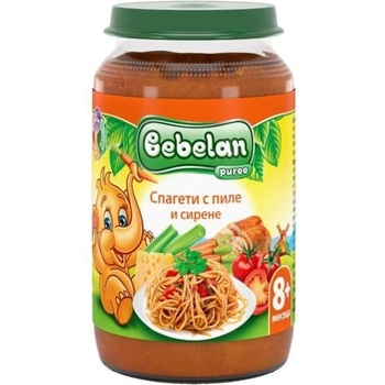 Bebelan Месно пюре Bebelan Puree - Спагети с пиле и сирене, 220 g (18693)