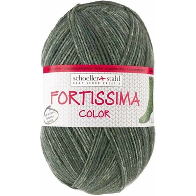 Schoeller Stahl Fortissima 4-fach color tweed 579 Zelená