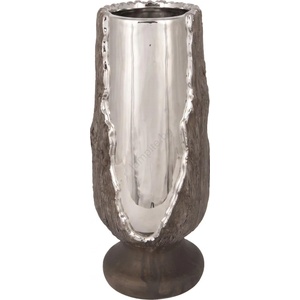 Eurolamp Подсвечник 25x11 cm сребрист/кафяв (EU0761)