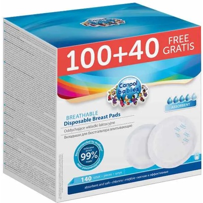 Canpol Подплънки за кърмачки с лепенка Canpol - 140 броя (1/654C)