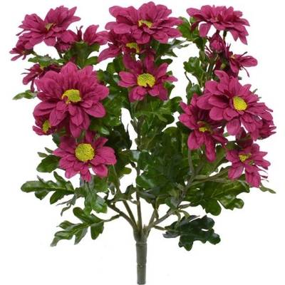 MF Umělá rostlina Chryzantéma (35cm) - bordó