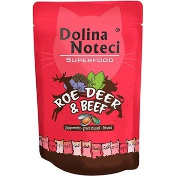 Dolina Noteci Dolina Noteci Superfood Adult cat Roe Deer and Beef - Пауч за израснали котки със сърна и говеждо 85гр