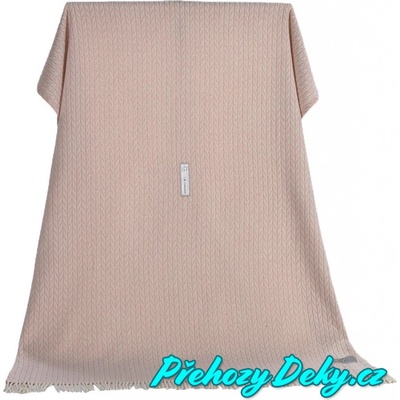 MORA Pléd s třásněmi Sofing Eco růžová 130x170