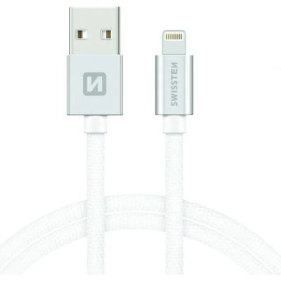 Swissten 71524303 Lightning MFi 2m stříbrný