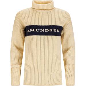 Amundsen Sports Дамски вълнен пуловер Amundsen Sports Women's Heroes Ski Turtle Neck Wool jumper - Natural / Navy - размер XS (105-5517-0211)