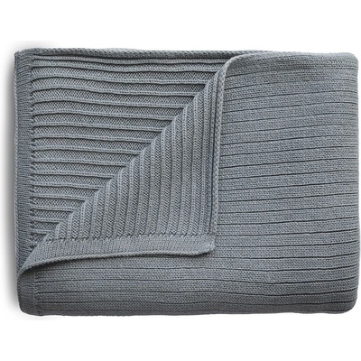 Mushie pletená detská deka Pásiková gray