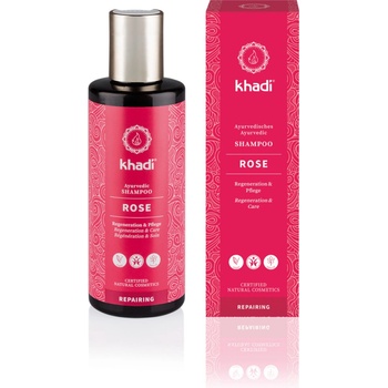 Khadi reparačný šampón pre poškodené vlasy Ruže 210 ml
