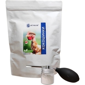 Hüniger® Комплект против кокошинки - 500 гр. пудра + Прашилка. Без химия, без резистентност (12359-500-1392)