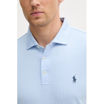 Ralph Lauren Памучна тениска с яка Polo Ralph Lauren в синьо с десен 710971062 (710971062)