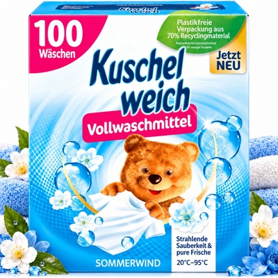 Kuschelweich Waschmittel Sommerwind Prášek na praní se svěží vůní 100 PD