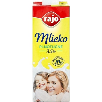 Rajo Trvanlivé mlieko plnotučné 3,5% 1 l