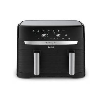 Dual Easy Fry hot air fryer 8.3 L - air fryer with 2 chambers & XL drawer, 7 programs, 2700 W, extra crisp technology, low-fat frying & energy saving, dishwasher safe EY9018