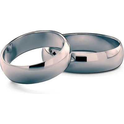 SAVICKI Сватбени халки: черно злато, полукръгъл профил. 6 мм