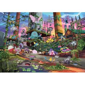 Ravensburger - Puzzle Pokémon: Jolteon and Reclaimed Power Plant - 1 000 piese