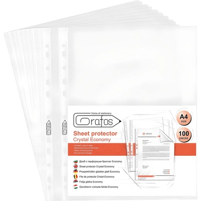 Grafos Папка джоб кристал 30 микр. оп. 100 бр