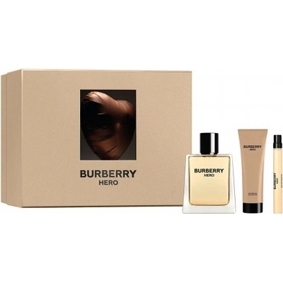 Burberry Комплект за мъже Burberry Hero - Eau de Toilette 100 мл + 10 мл + Душ гел 75 мл