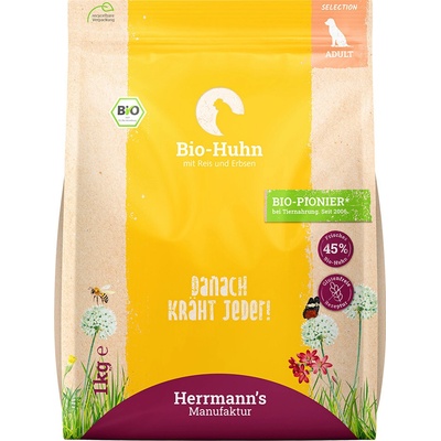 Herrmanns Bio Kuracie s ryžou a hráškom 10 kg