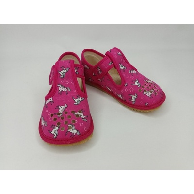 Beda Barefoot papuče Unicorn perforované BF 060010/W/PF