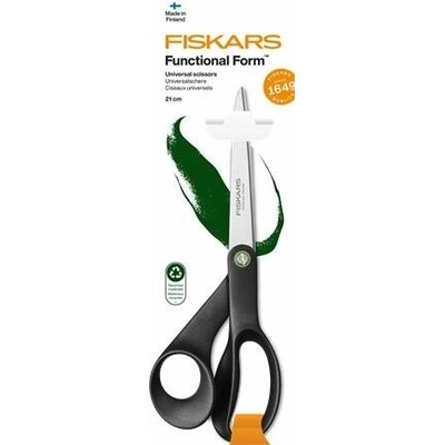 Nožnice, univerzálne, 21 cm, FISKARS Functional Form Renew, čierna