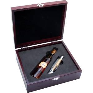  Laguiole dub604 epicure / Подаръчен комплект джобно ножче с тирбушон и дегустационна бутилка френски арманяк (cor dub604)