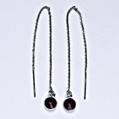 Čištín řetízkové protahovací se Swarovski krystalem ametyst NŘ 1336