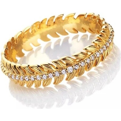 Hot Diamonds Pozlacený prsten s topazy a diamantem Selene DR303