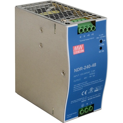 Napájecí zdroj na DIN lištu Mean Well NDR-240-48 48VDC 5A 240W