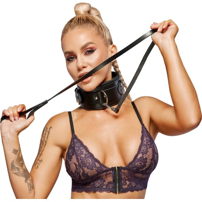 Zado Leather Collar and Leash 2030713 Black