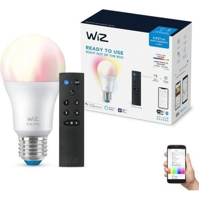 WiZ LED RGBW Stmievateľná žiarovka A60 E27/8,5W/230V 2200-6500K CRI 90 Wi-Fi+DO WiZ WI0151